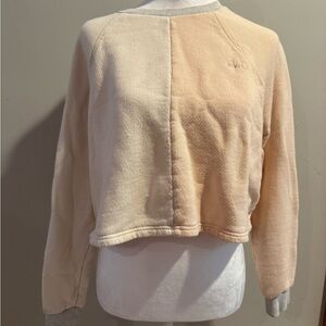 Madewell MWL Airyterry Two-Tone Crop Sweatshirt, XS